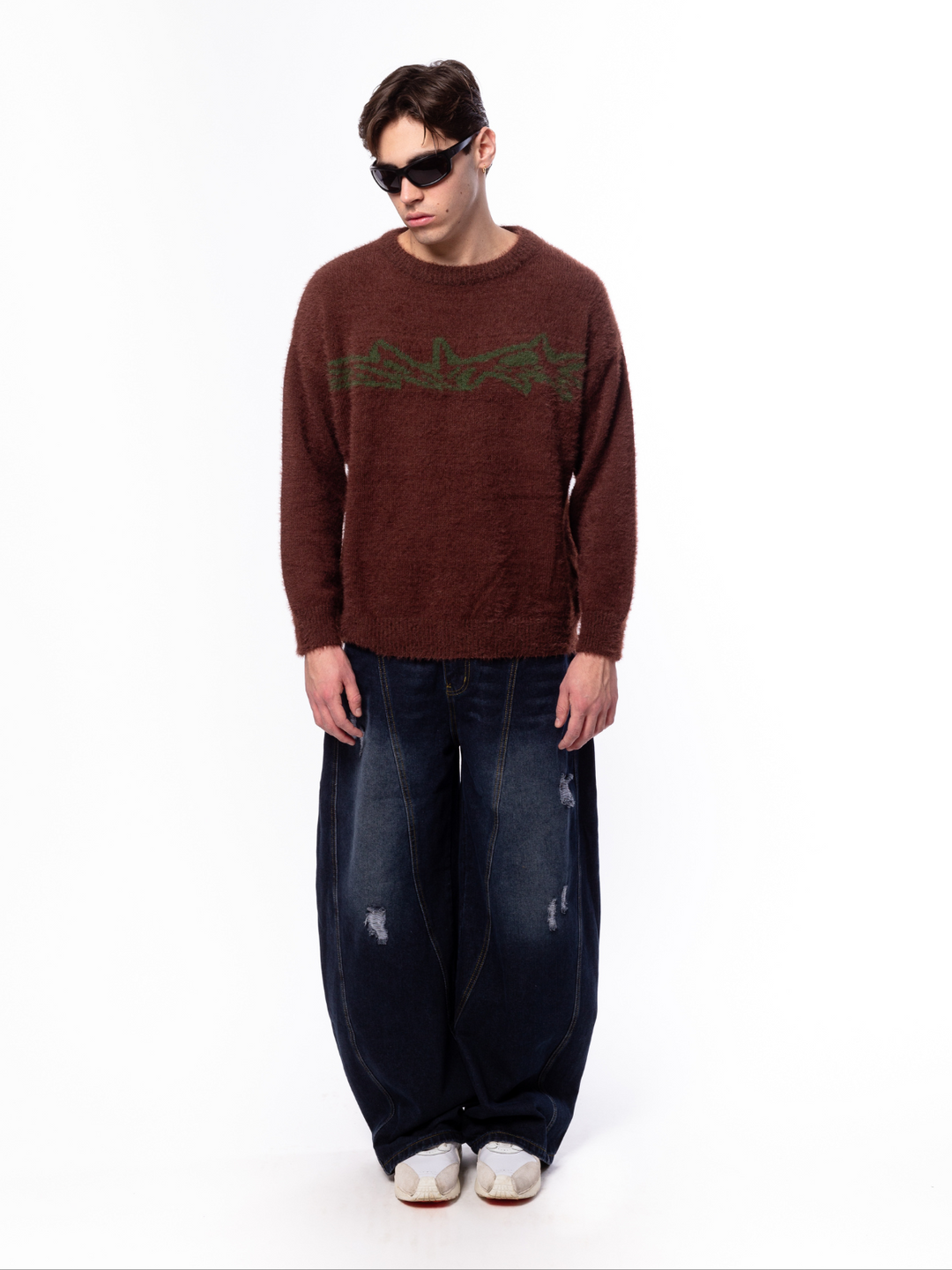 OVER5IZE "shiver" SWEATER BROWN