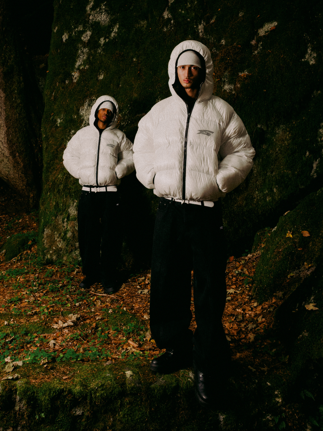 OVER5IZE "DUO" REVERSIBLE PUFFER JACKET CAMO & WHITE