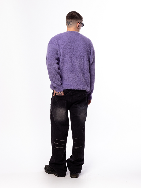 OVER5IZE "rime" SWEATER PURPLE