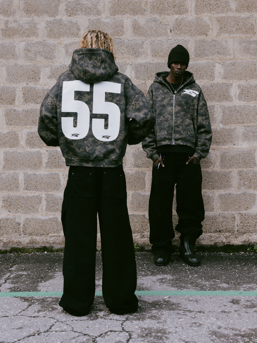 OVER5IZE "Fifty5" ZIP HOODIE IDENTITY CAMO