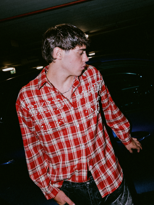 OVER5IZE "spore" SHIRT FIRE RED