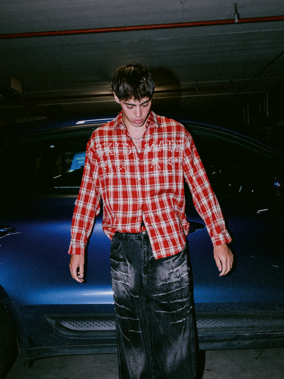 OVER5IZE "spore" SHIRT FIRE RED