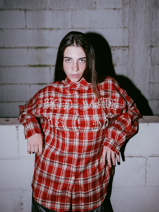 OVER5IZE "spore" SHIRT FIRE RED