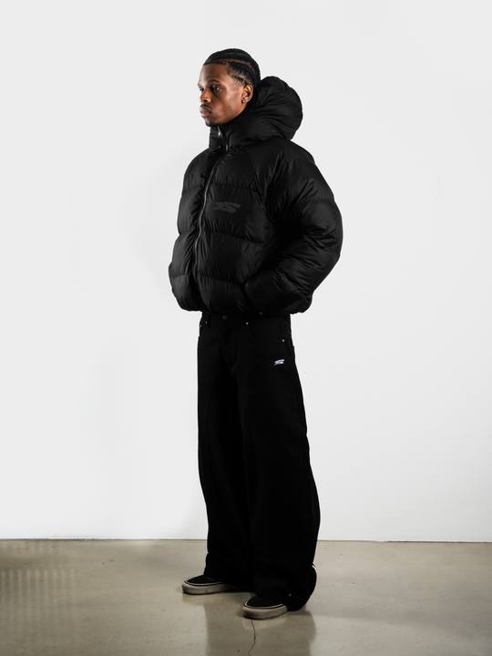 OVER5IZE "DUO" REVERSIBLE PUFFER JACKET BLUE & BLACK