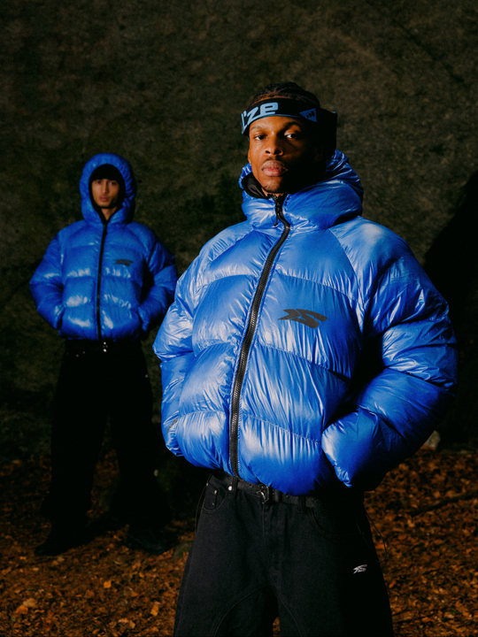 OVER5IZE "DUO" REVERSIBLE PUFFER JACKET BLUE & BLACK