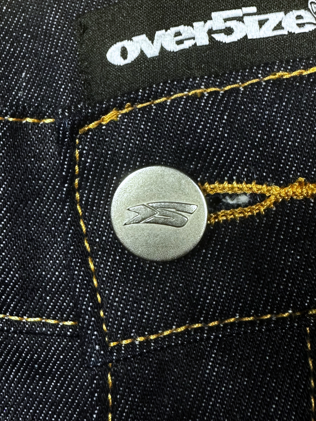 OVER5IZE "struct" RAW DENIM JORTS BLUE