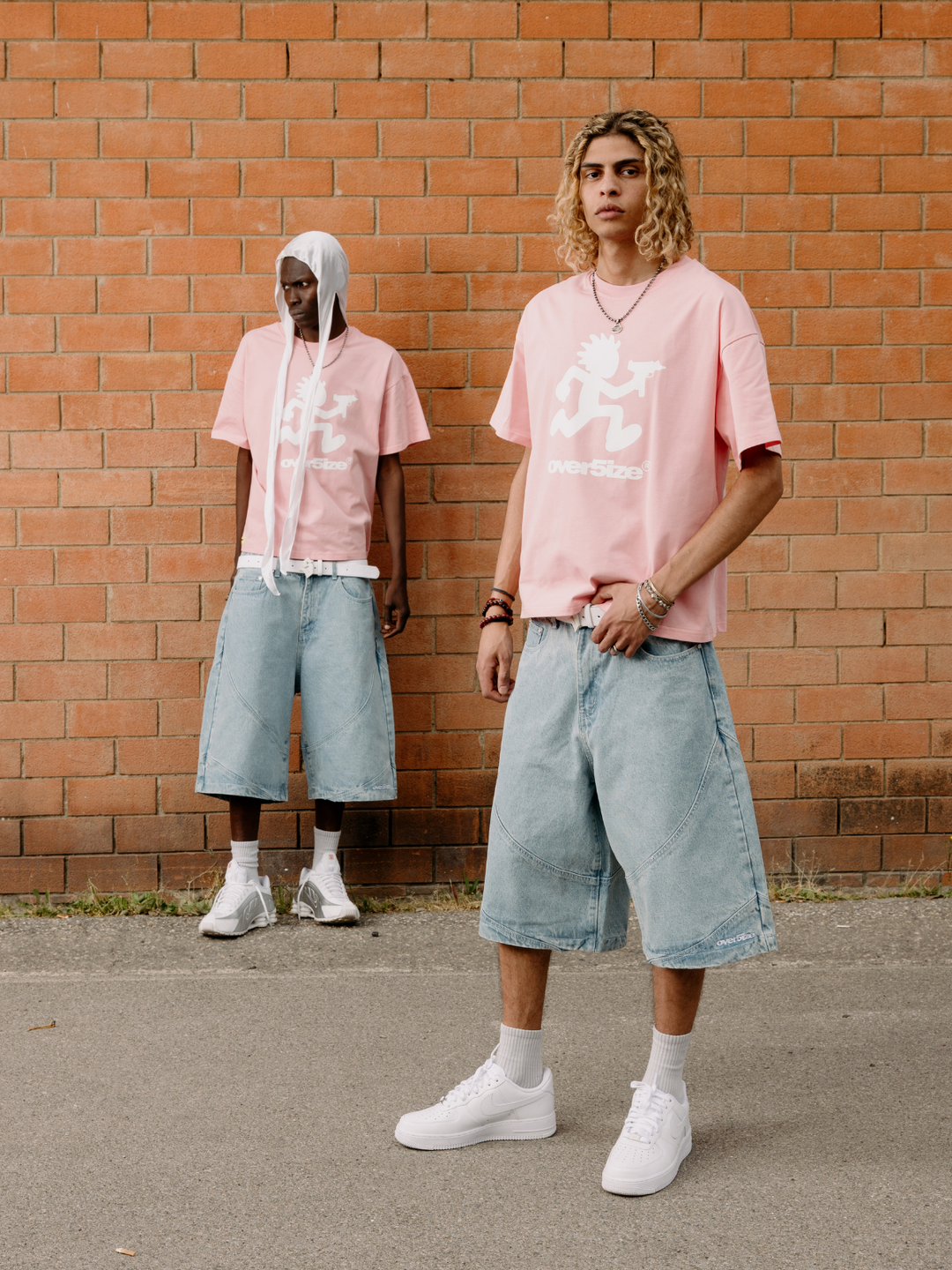 OVER5IZE "struct" JORTS LIGHT BLUE