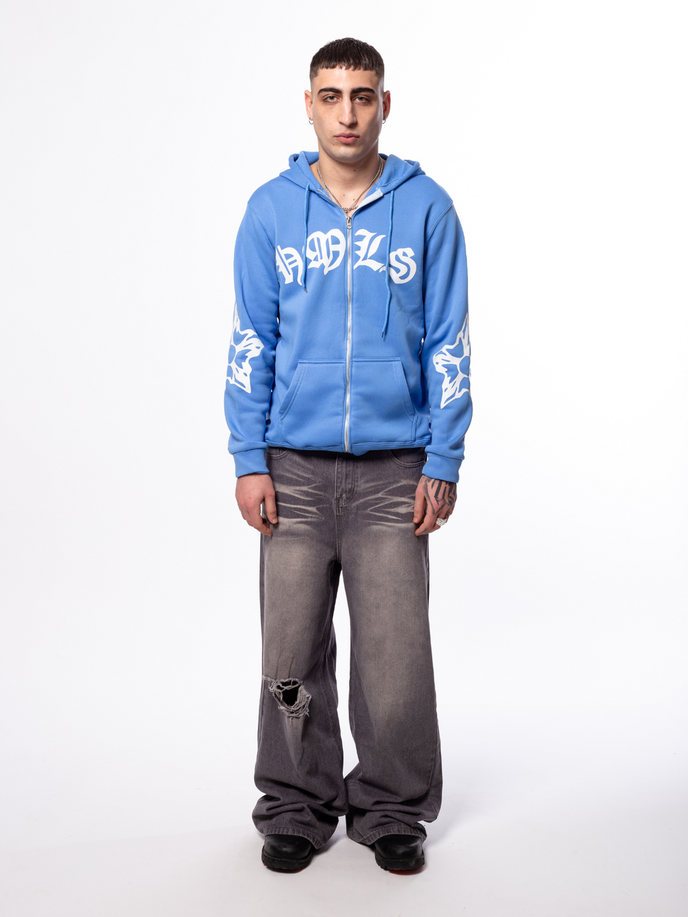 OVER5IZE "freeze" HOODIE LIGHT BLUE