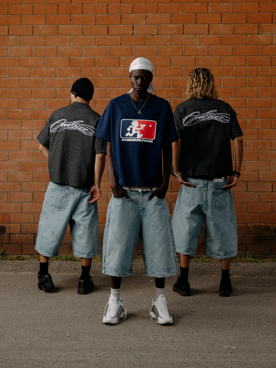 OVER5IZE "struct" JORTS LIGHT BLUE