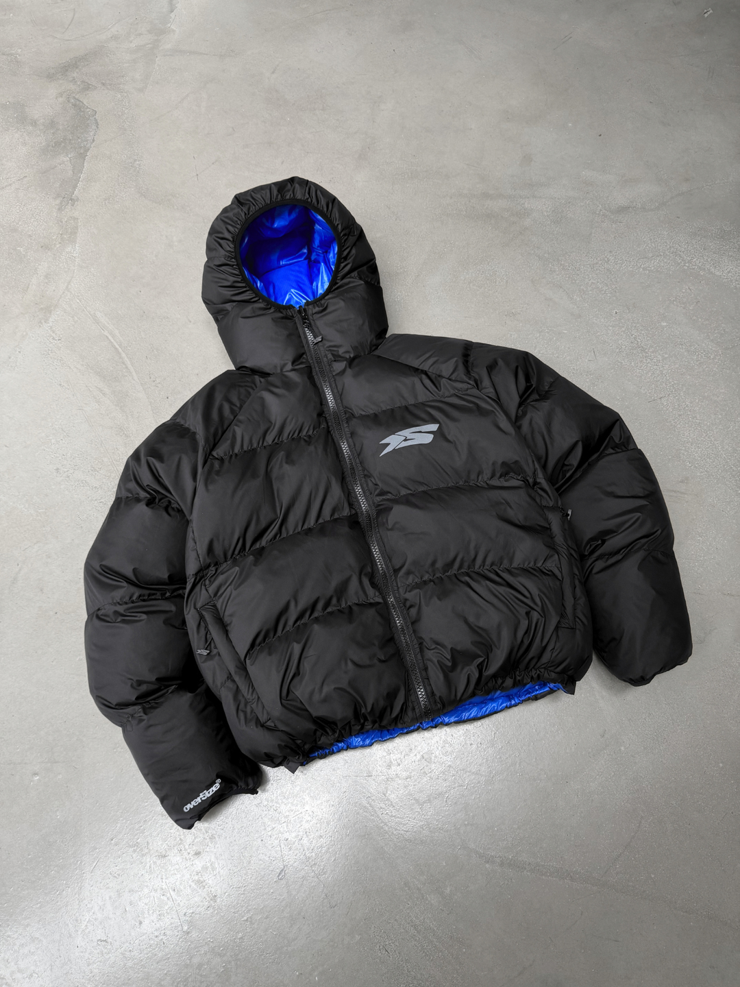 OVER5IZE "DUO" REVERSIBLE PUFFER JACKET BLUE & BLACK