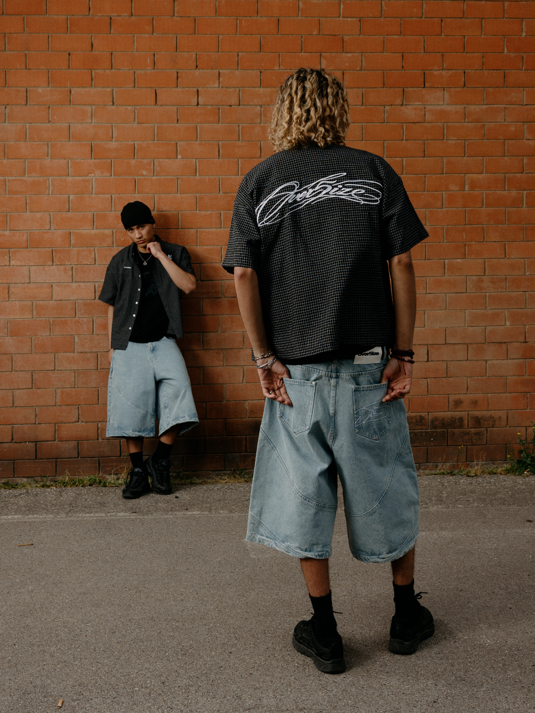 OVER5IZE "struct" JORTS LIGHT BLUE