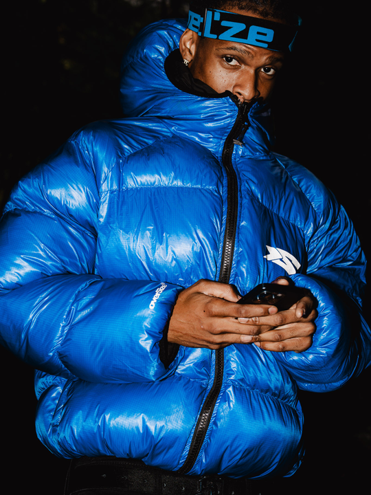 OVER5IZE "DUO" REVERSIBLE PUFFER JACKET BLUE & BLACK