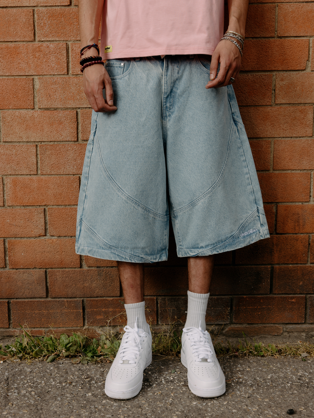 OVER5IZE "struct" JORTS LIGHT BLUE