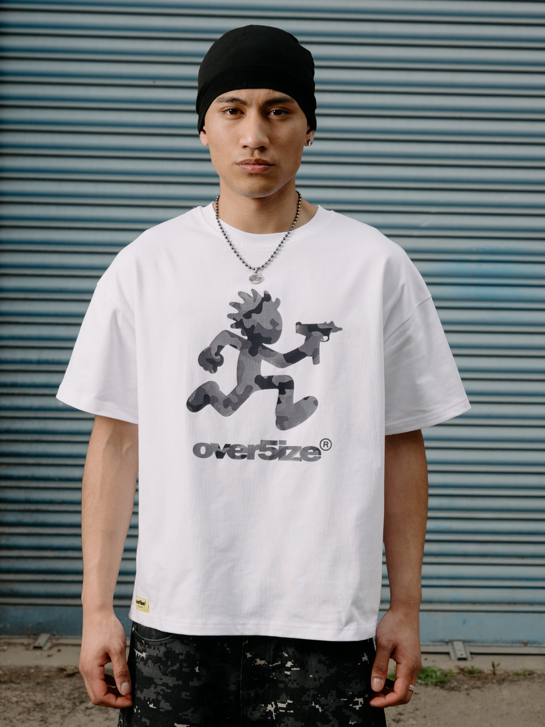 OVER5IZE "kid" TEE WHITE