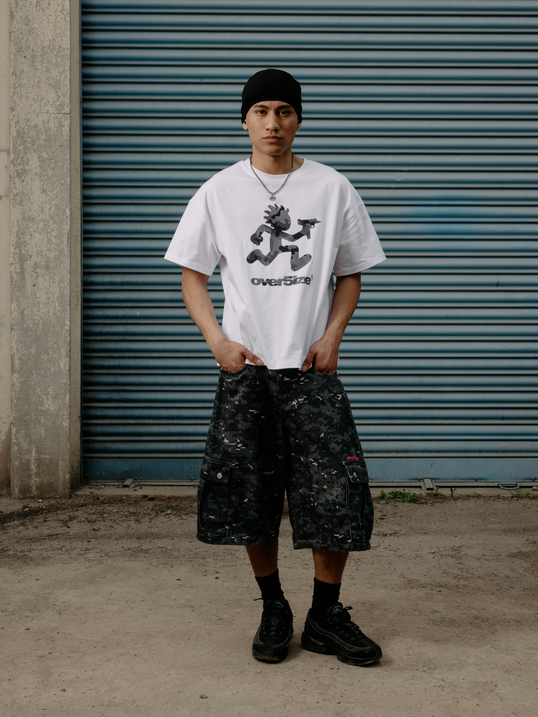 OVER5IZE "kid" TEE WHITE