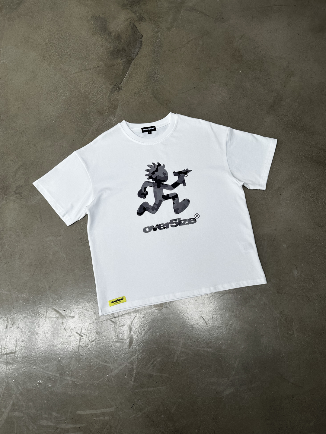 OVER5IZE "kid" TEE WHITE