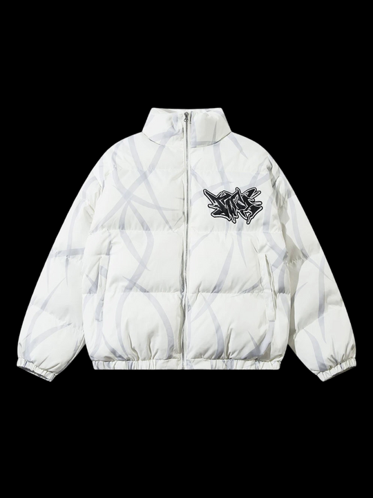 OVER5IZE "fallen" PUFFER JACKET WHITE