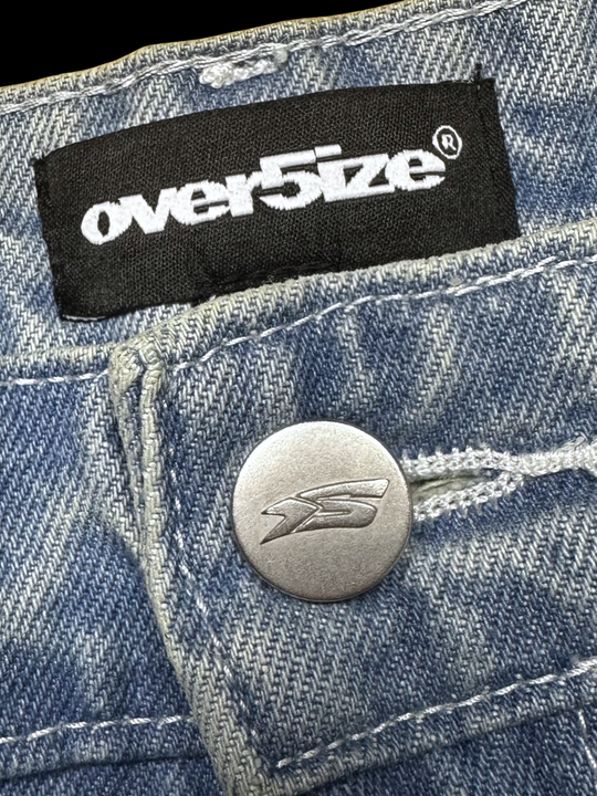 OVER5IZE "struct" JORTS LIGHT BLUE
