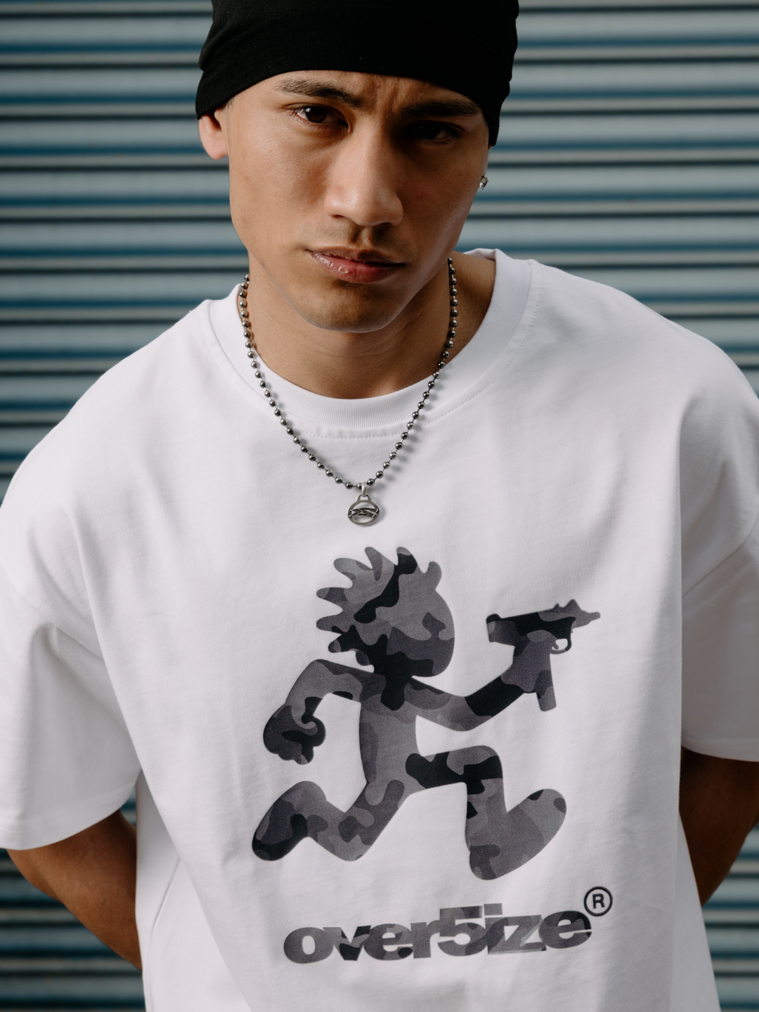 OVER5IZE "kid" TEE WHITE