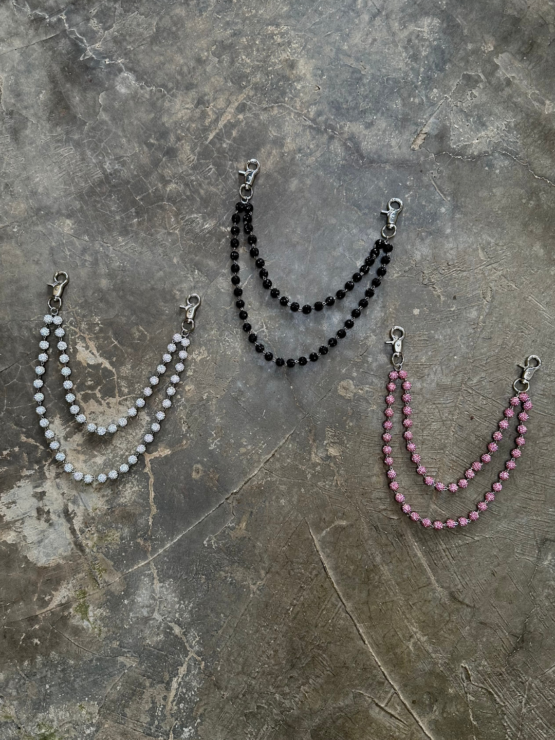 OVER5IZE "shiny" PANTS CHAIN PINK