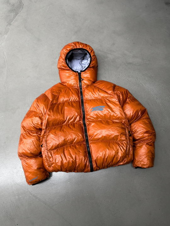 OVER5IZE "DUO" REVERSIBLE PUFFER JACKET ORANGE & GREY