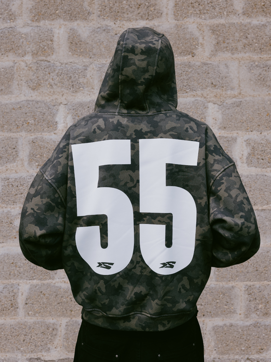 OVER5IZE "Fifty5" ZIP HOODIE IDENTITY CAMO