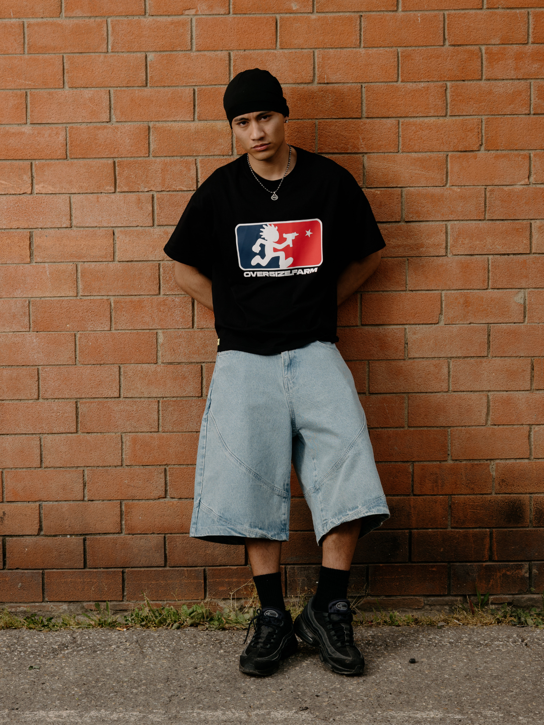 OVER5IZE "major" TEE BLACK
