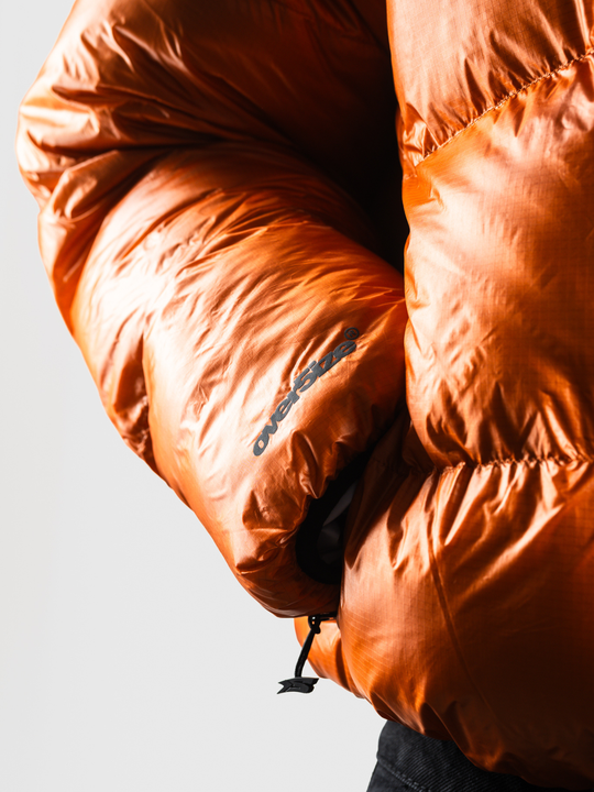 OVER5IZE "DUO" REVERSIBLE PUFFER JACKET ORANGE & GREY