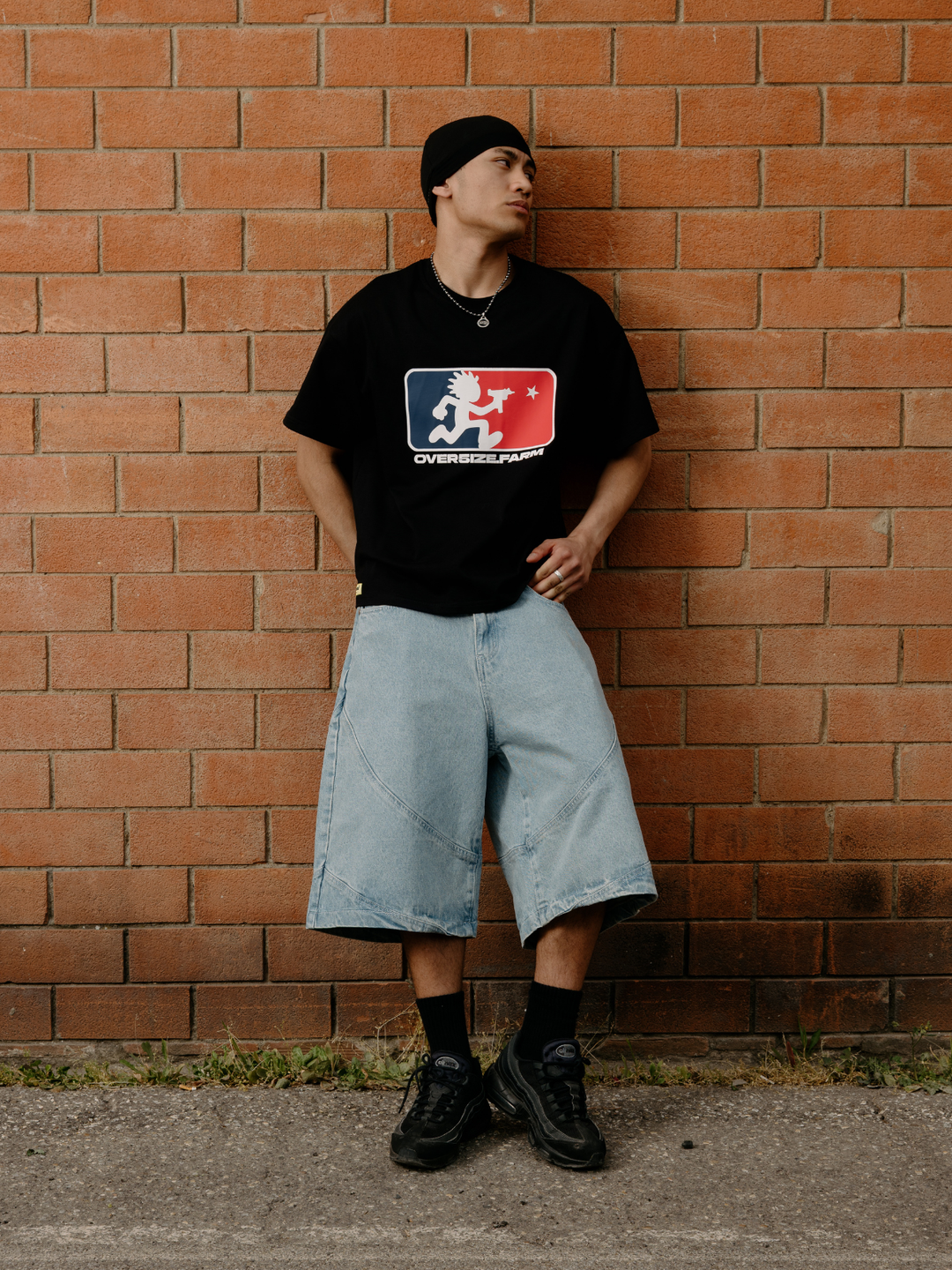 OVER5IZE "major" TEE BLACK