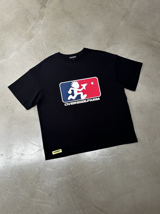 OVER5IZE "major" TEE BLACK