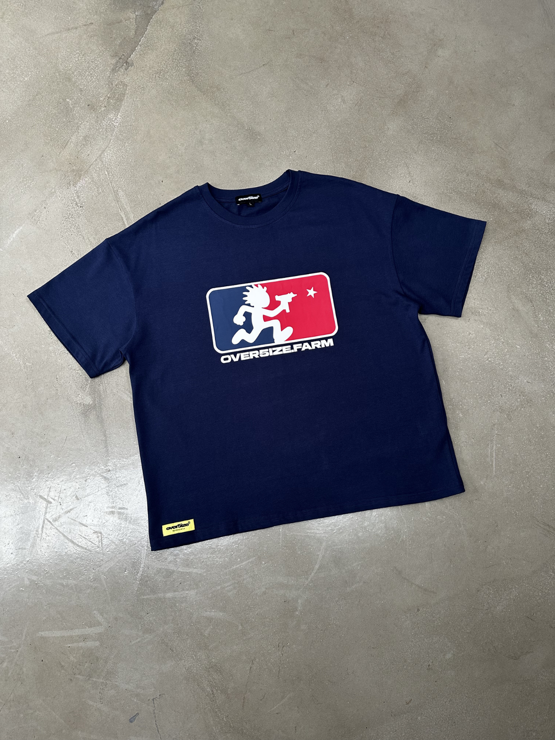 OVER5IZE "major" TEE NAVY BLUE