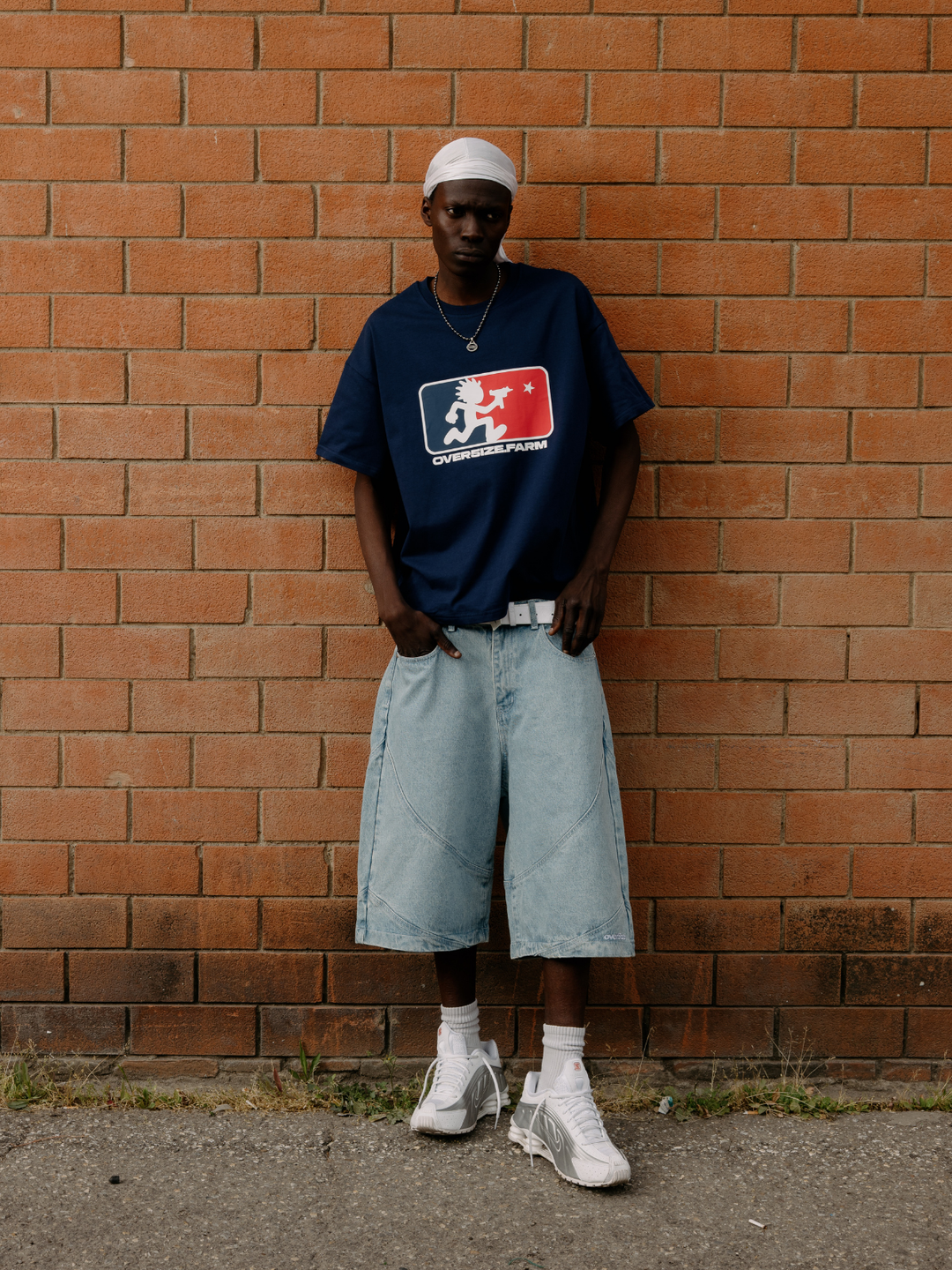 OVER5IZE "major" TEE NAVY BLUE