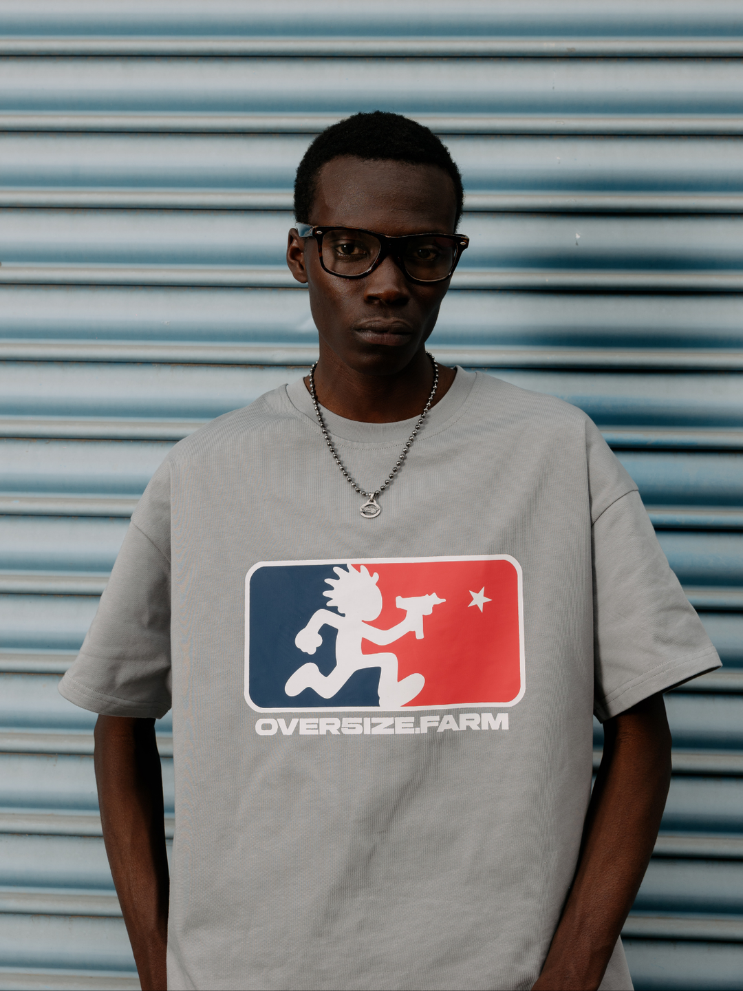 OVER5IZE "major" TEE GREY