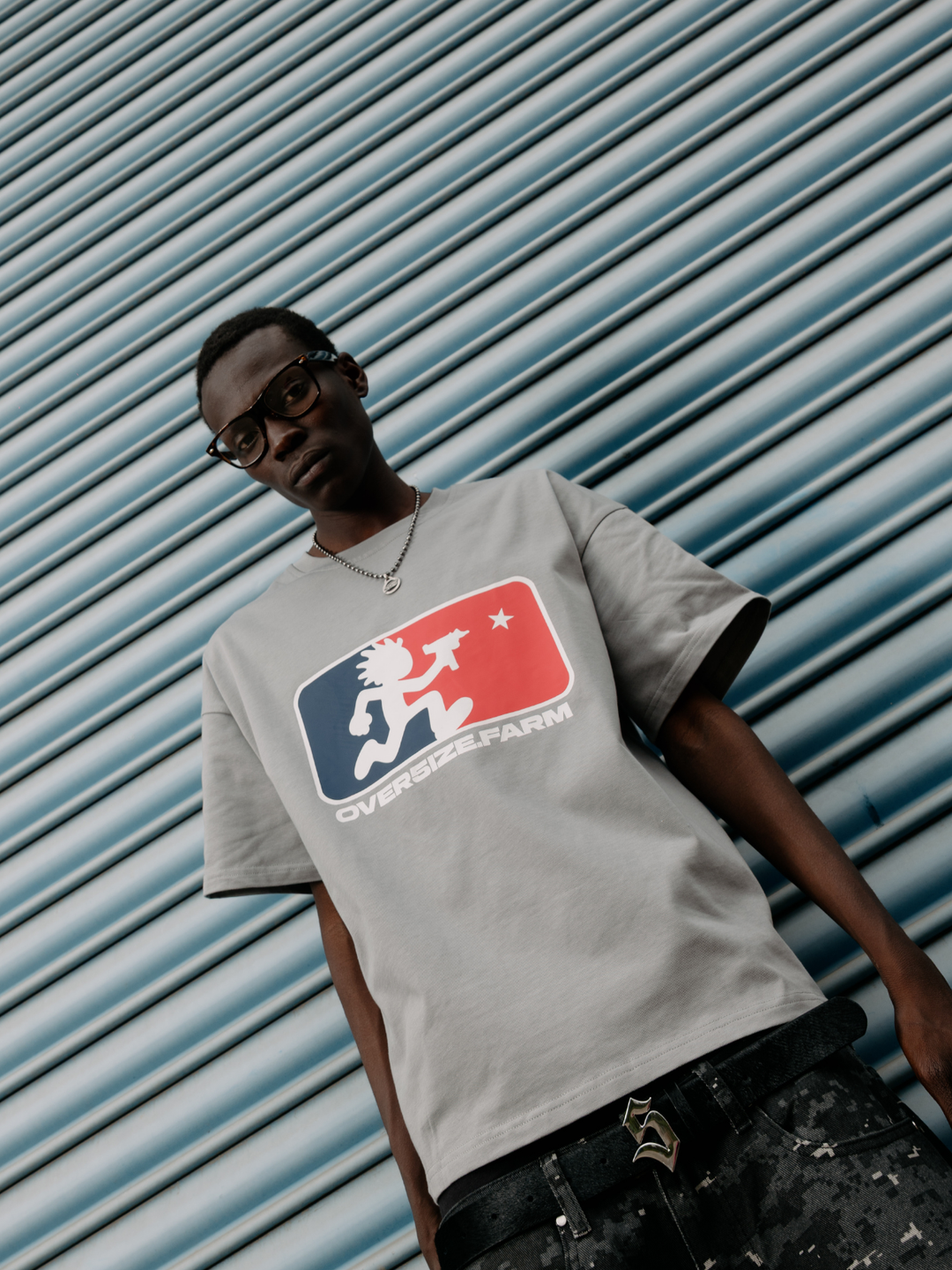 OVER5IZE "major" TEE GREY