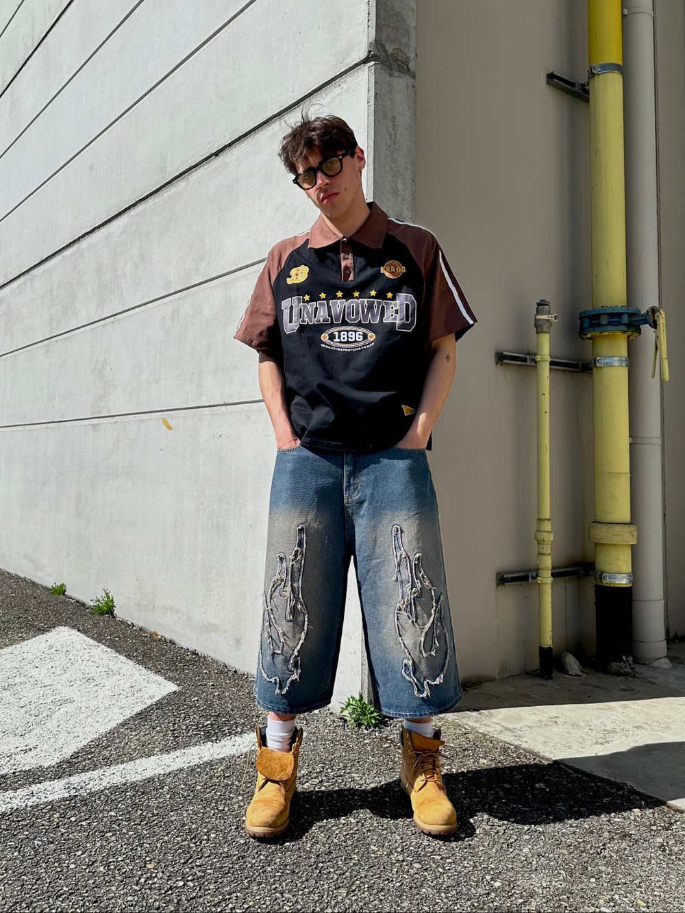 OVER5IZE "fury" JORTS BLUE