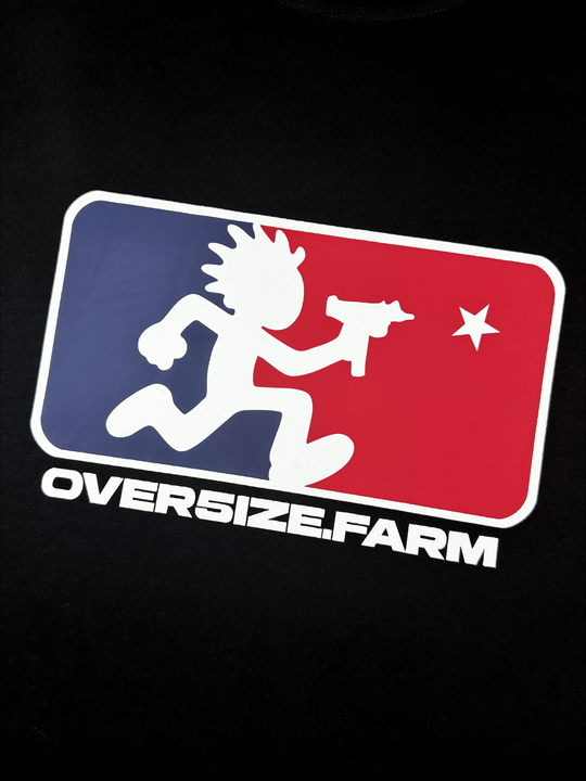 OVER5IZE "major" TEE BLACK