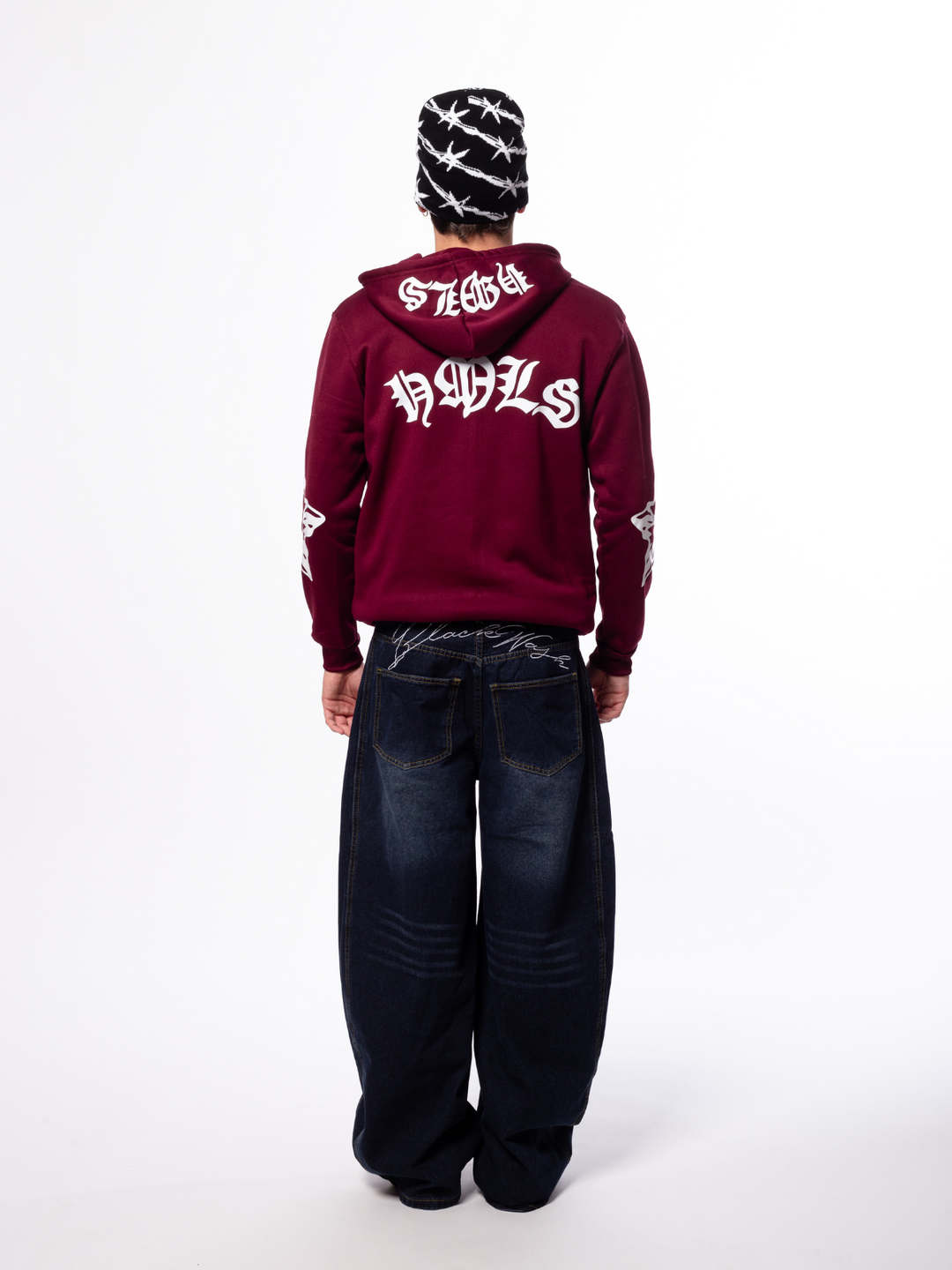 OVER5IZE "freeze" HOODIE DARK RED