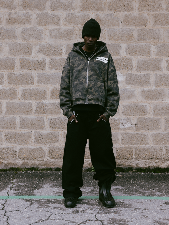 OVER5IZE "Fifty5" ZIP HOODIE IDENTITY CAMO