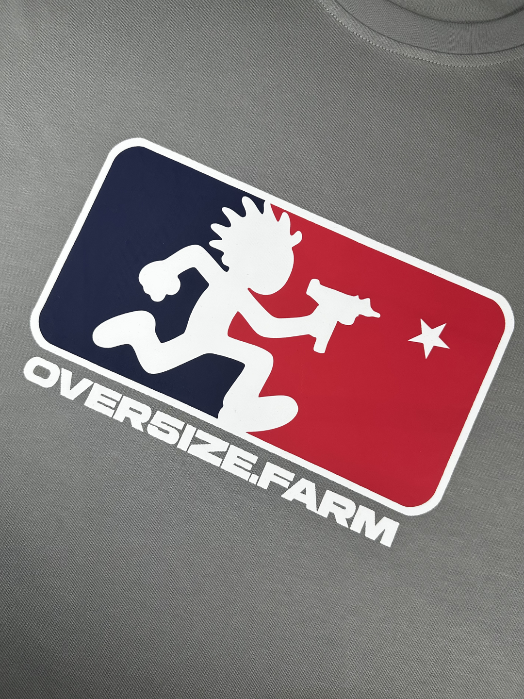 OVER5IZE "major" TEE GREY