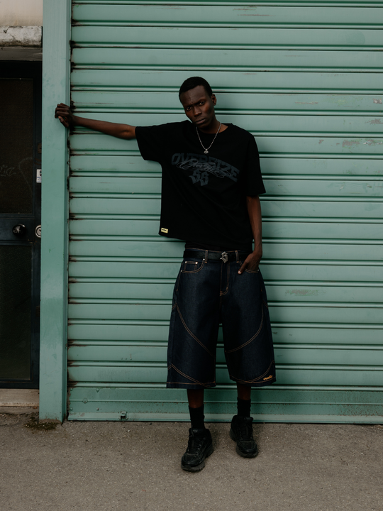 OVER5IZE "essence" TEE BLACK