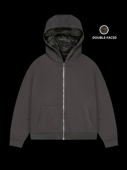 OVER5IZE "fade" DOUBLE-FACED CAMO JACKET