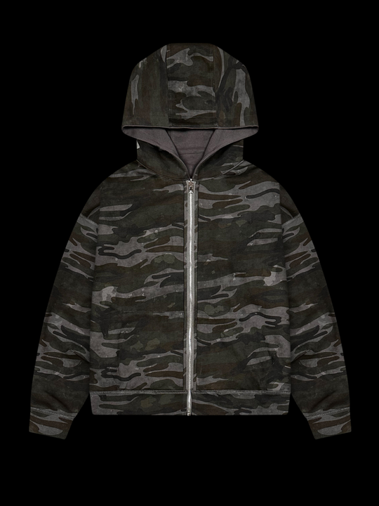 OVER5IZE "fade" DOUBLE-FACED CAMO JACKET
