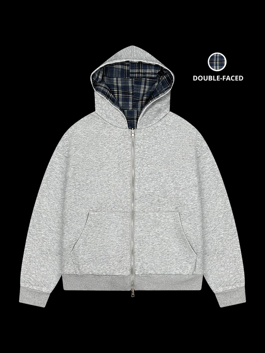 OVER5IZE "echo" DOUBLE-FACED JACKET