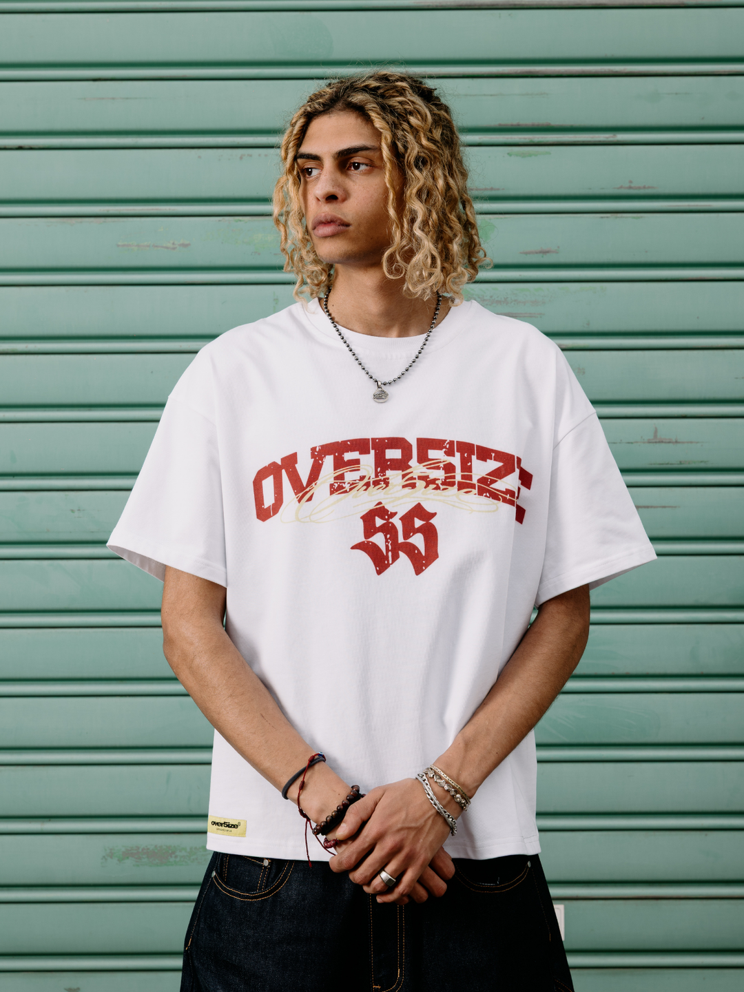 OVER5IZE "essence" TEE WHITE