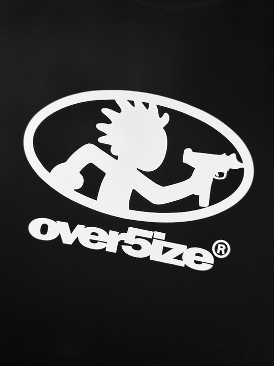 OVER5IZE "step" TEE BLACK