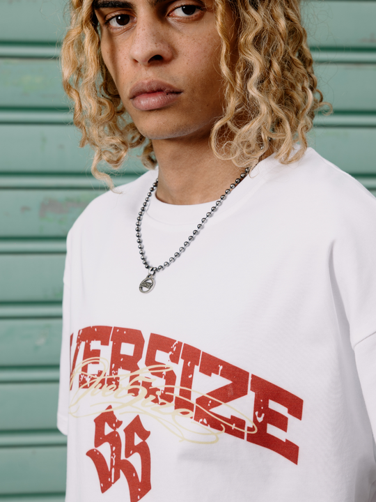 OVER5IZE "essence" TEE WHITE
