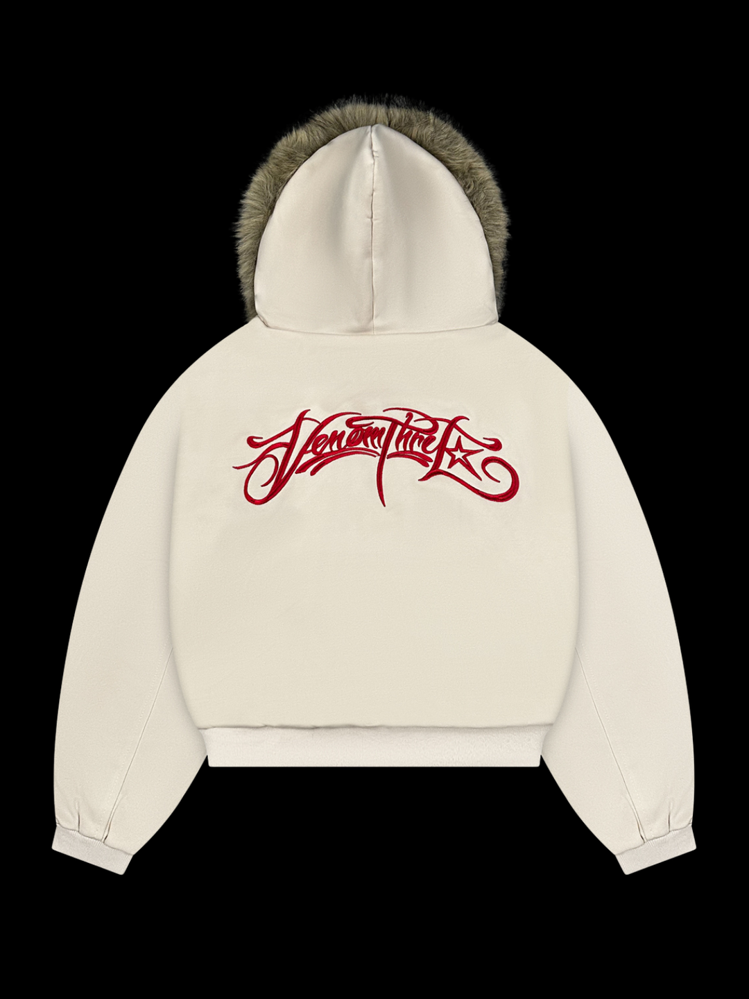 OVER5IZE "evil" FUR JACKET CREAM