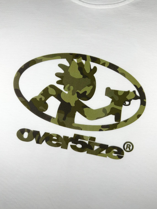 OVER5IZE "step" TEE WHITE