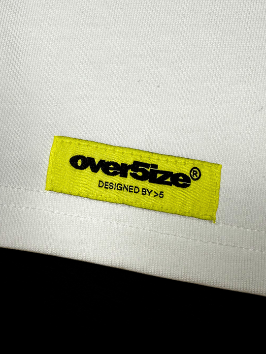 OVER5IZE "step" TEE WHITE