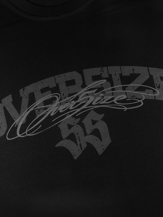 OVER5IZE "essence" TEE BLACK